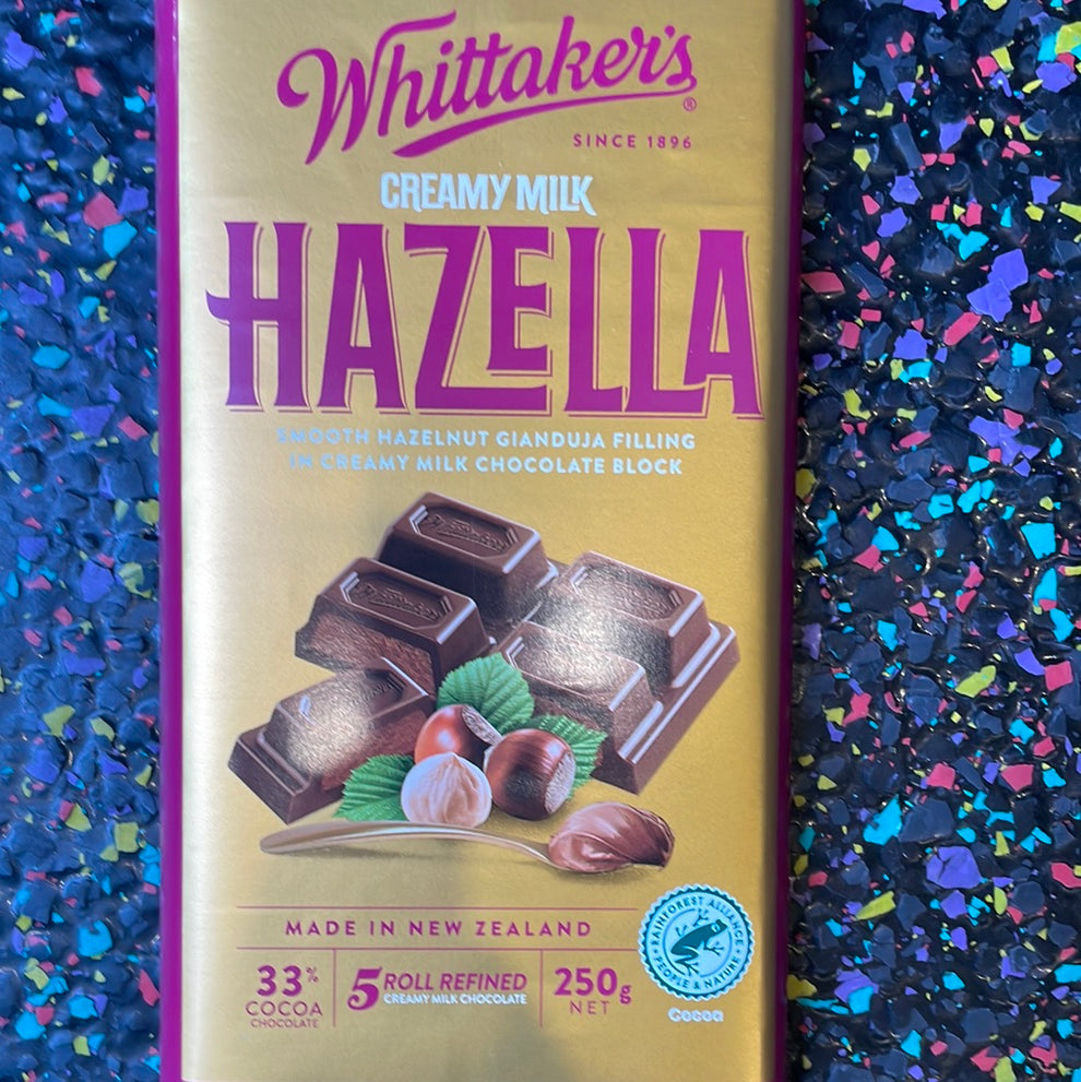 Whittaker’s Hazella Choc Block 250G – Tom's Confectionery Warehouse
