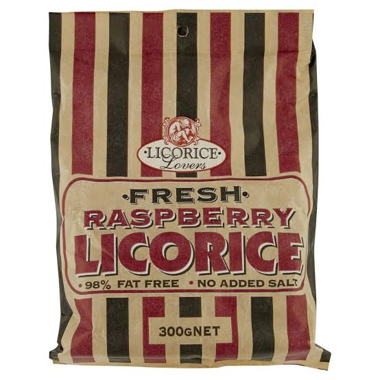 LICORICE LOVERS RASPBERRY 300G Tom's Confectionery Warehouse