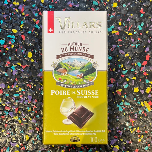 w/Swiss Williams Pear Brandy Dark chocolate Bar 100g