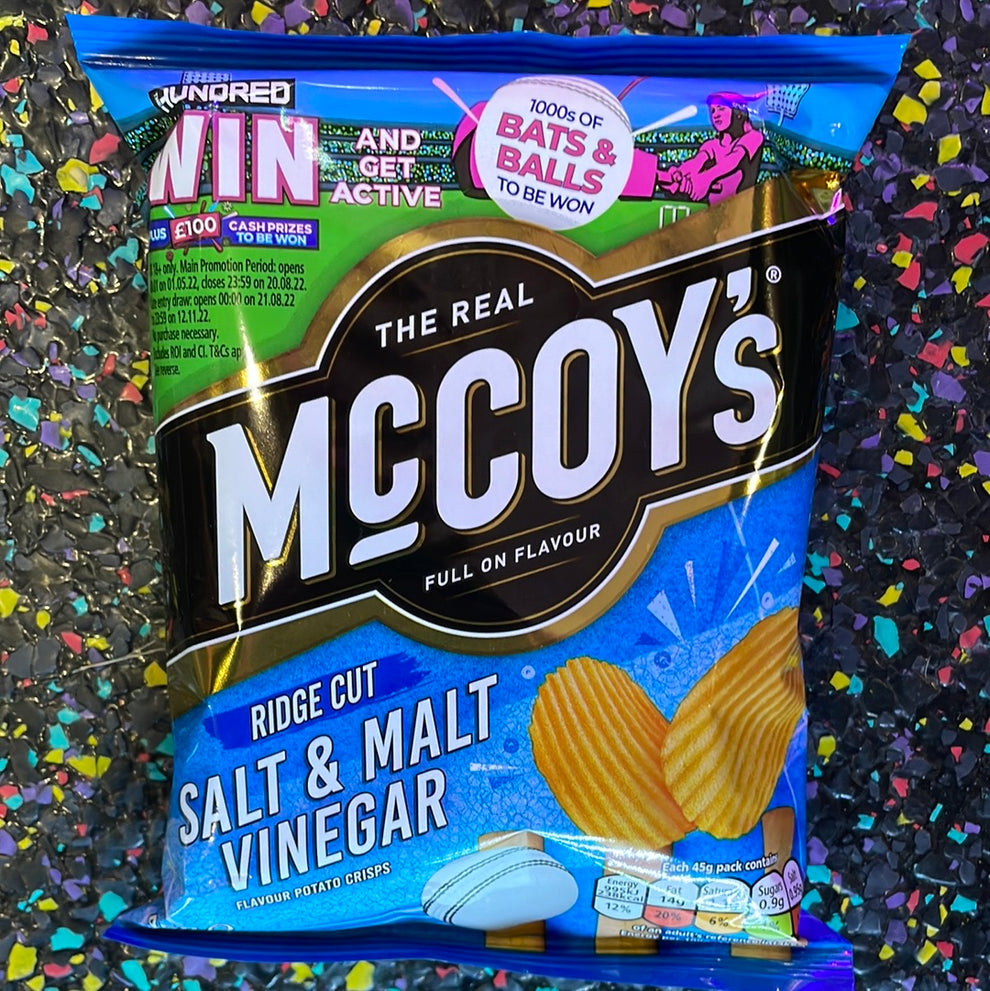 Mccoy’s Salt & Malt Vinegar 45g Tom's Confectionery Warehouse