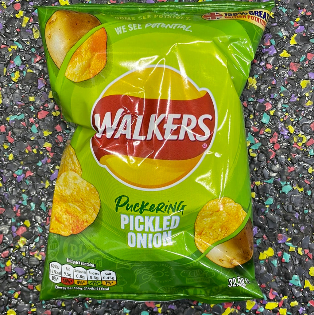 Walkers Pickled Onion Potato Crisps 32.5g
