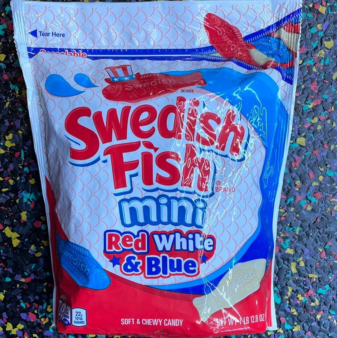 SWEDISH FISH RED WHITE BLUE 816.5g – Tom's Confectionery Warehouse