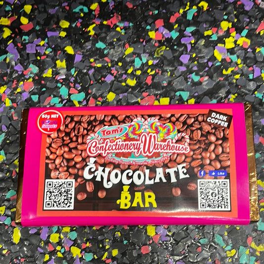 TOM'S CHOCOLATE BAR - DARK COFFEE CHOCOLATE 50G