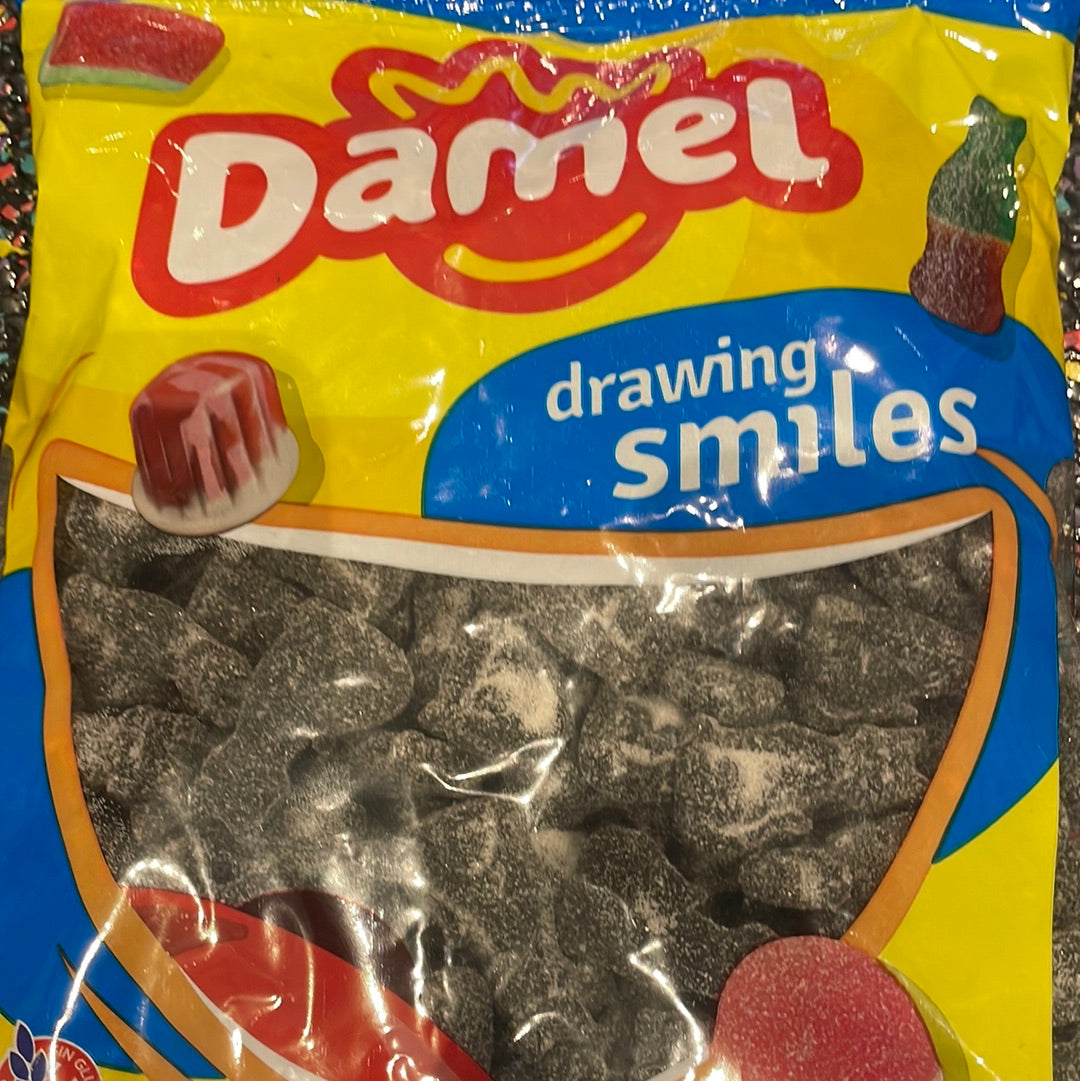 Damel Sugar Black Liquorice Cats 1kg Tom's Confectionery Warehouse