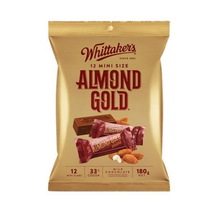 Whittaker's & Sons Sharepack Almond Gold Slab 180g