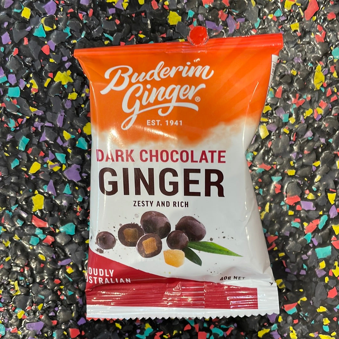 Buderim Ginger Dark Chocolate Ginger Snack Pack Toms Confectionery Warehouse