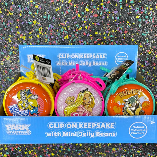 Park avenue - assorted clip on - minion / barbie / Jurassic world