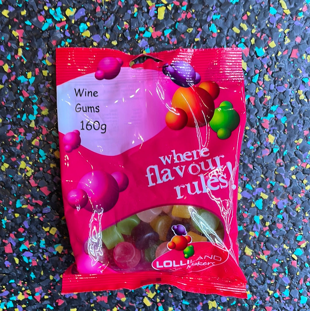 Lolliland Wine Gums 140g Tom's Confectionery Warehouse