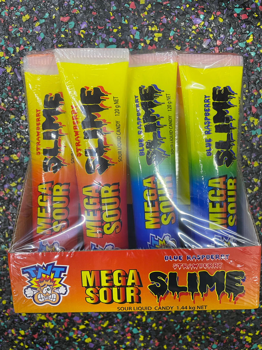 TNT Mega Sour Slime B/Raspberry /Strawberry Tom's Confectionery Warehouse