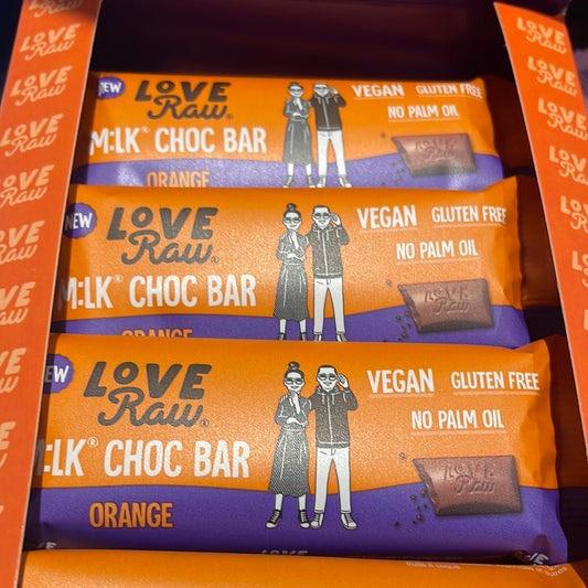 Love Raw Milk choc orange bar 30g