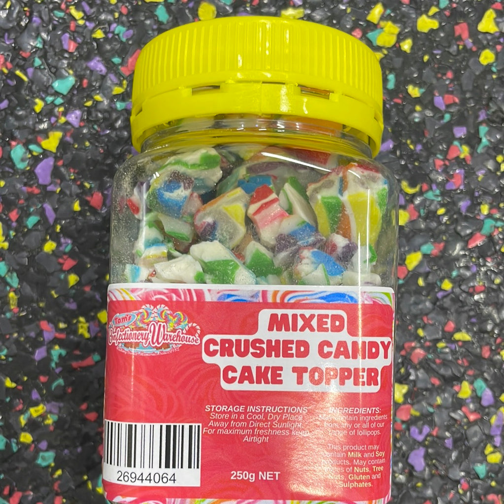Mixed Crushed Candy Cake Topper Tom's Confectionery Warehouse