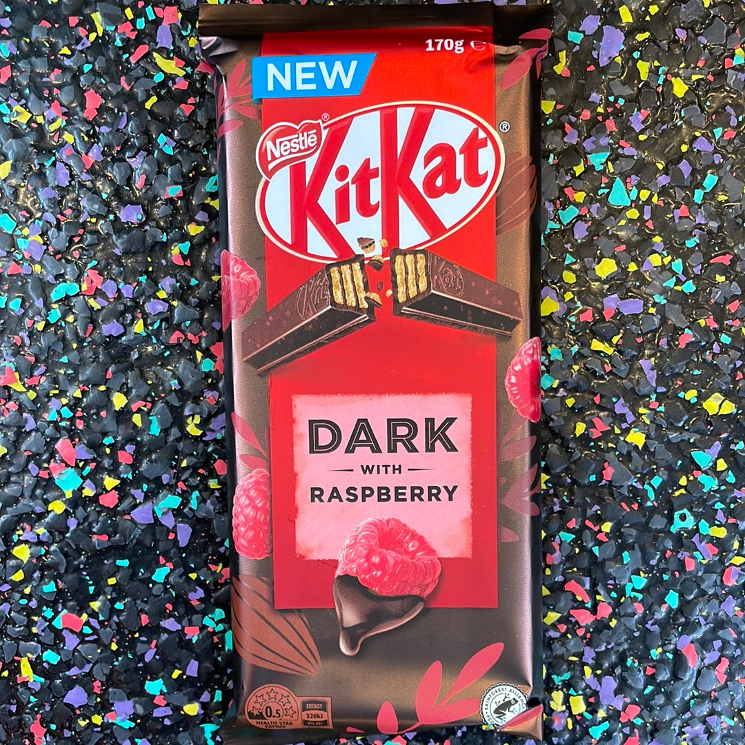Kit Kat - Dark with Raspberry chocolate Block – Tom's Confectionery ...