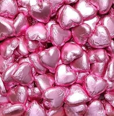 Lolliland Pink Chocolate Hearts 1kg