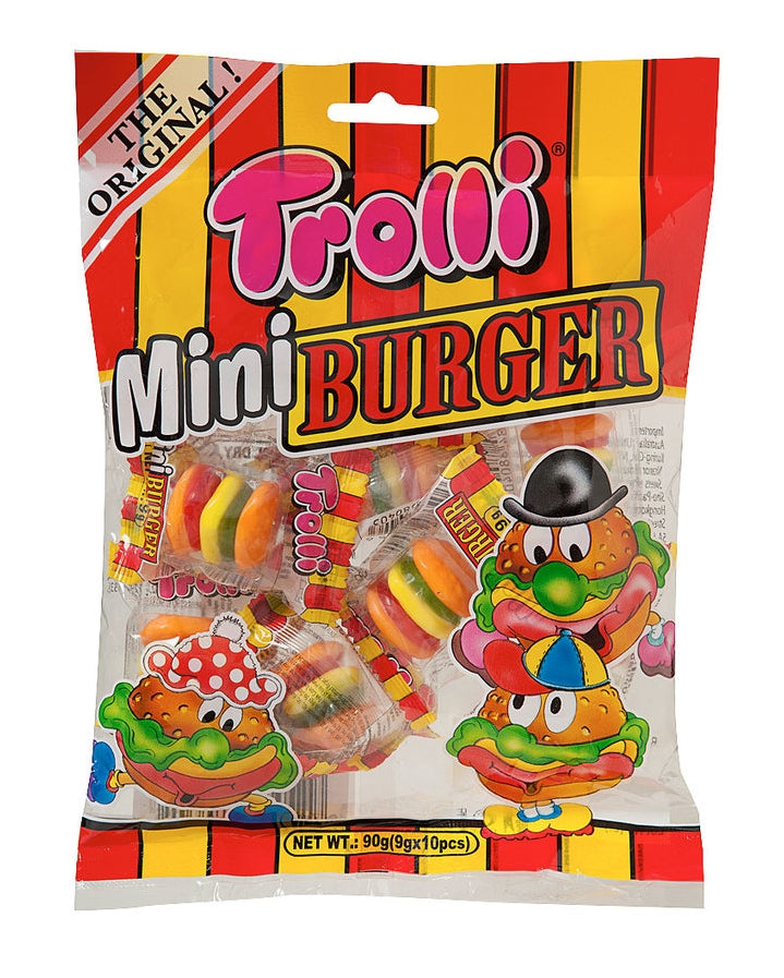 Trolli Mini Burger Bag 90g - Tom's Confectionery Warehouse