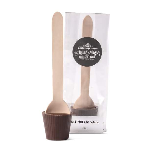 Belgian Delights Hot Chocolate Spoon Milk 35g
