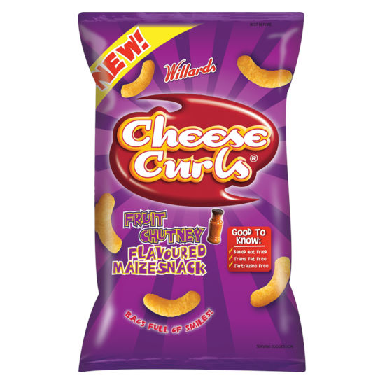 Willards cheese curls- Fruit Chutney 150g – Tom's Confectionery Warehouse