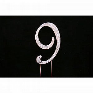 Cake Topper "9" Rose Gold Diamante