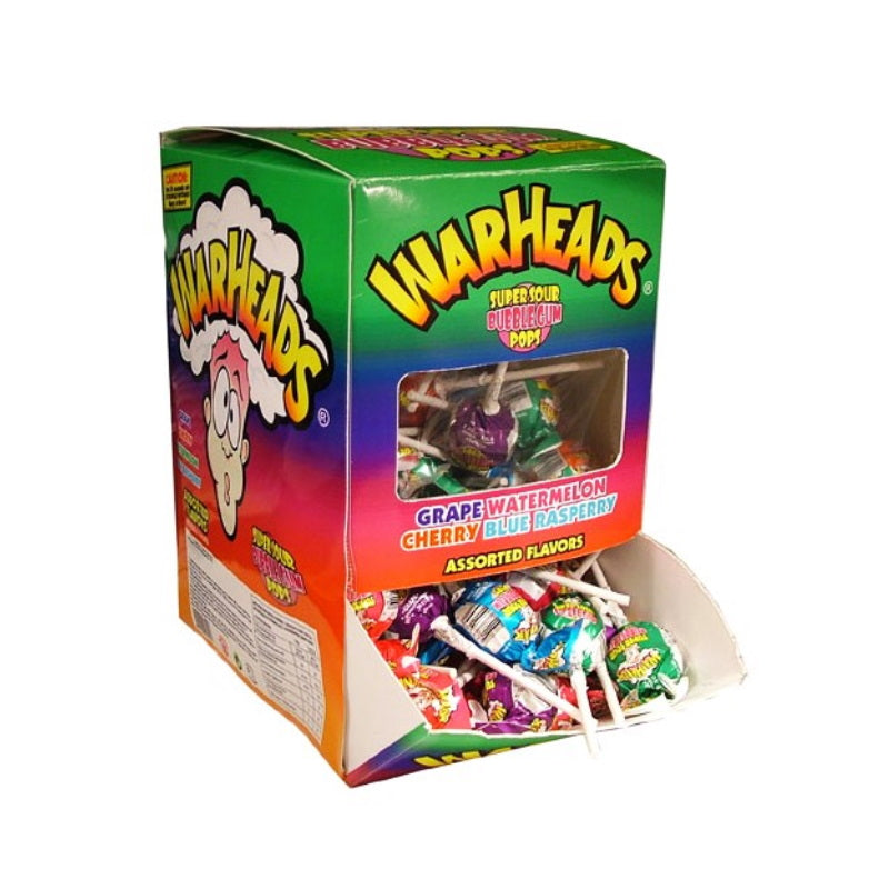 Warheads Super Sour Bubblegum Lollipop 19g