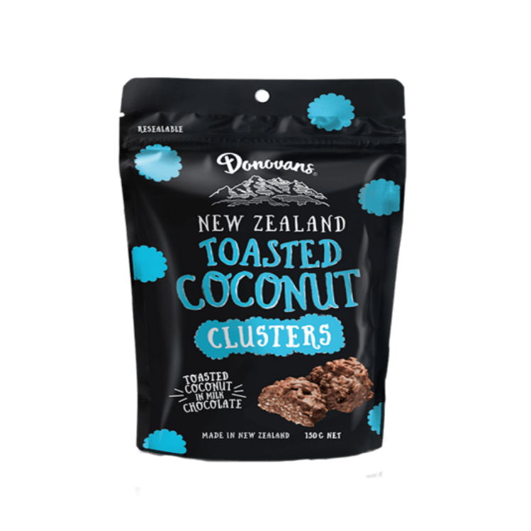 Donovans Toasted Coconut Choc Clusters Pouch