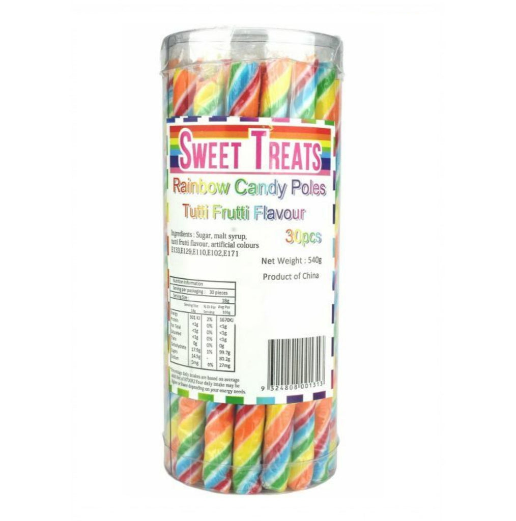Sweet Treats Rainbow Candy Poles 30pcs