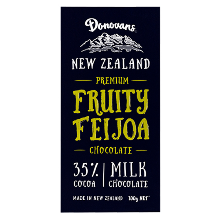 Donovans Fruity Feijoa Milk Choc Block 100g