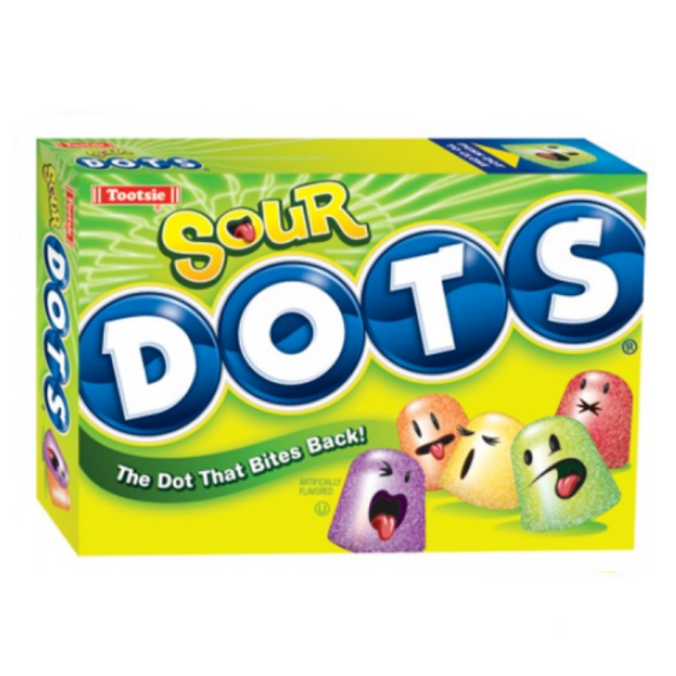 Tootsie Roll Inc. Dots Sour Gumdrops Movie Box