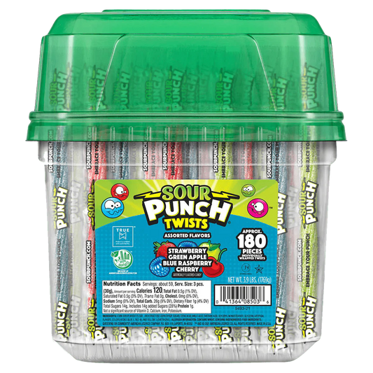 SOUR PUNCH TWISTS TUB 210