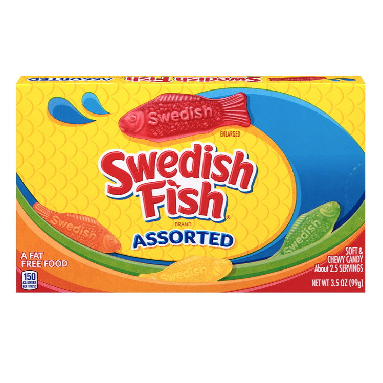 USA Mondelez Swedish Fish Assorted Movie Box 99g