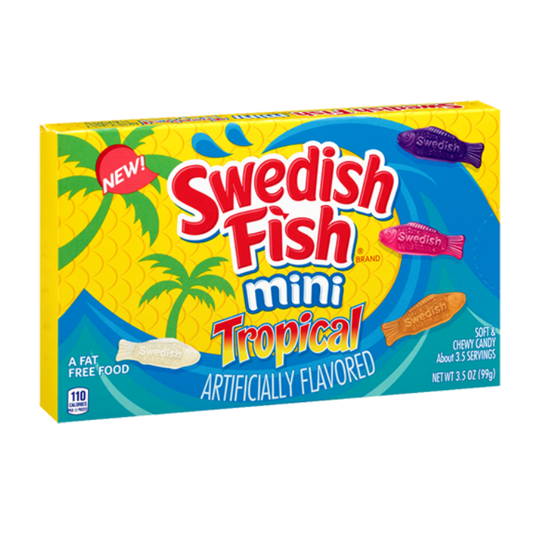 Mondelez Swedish Fish Mini Tropical Movie Box